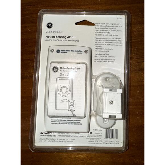 GE Personal Security Motion Sensing 120 DB Alarm/Chime Remote 51207 NWT - Picture 2 of 5